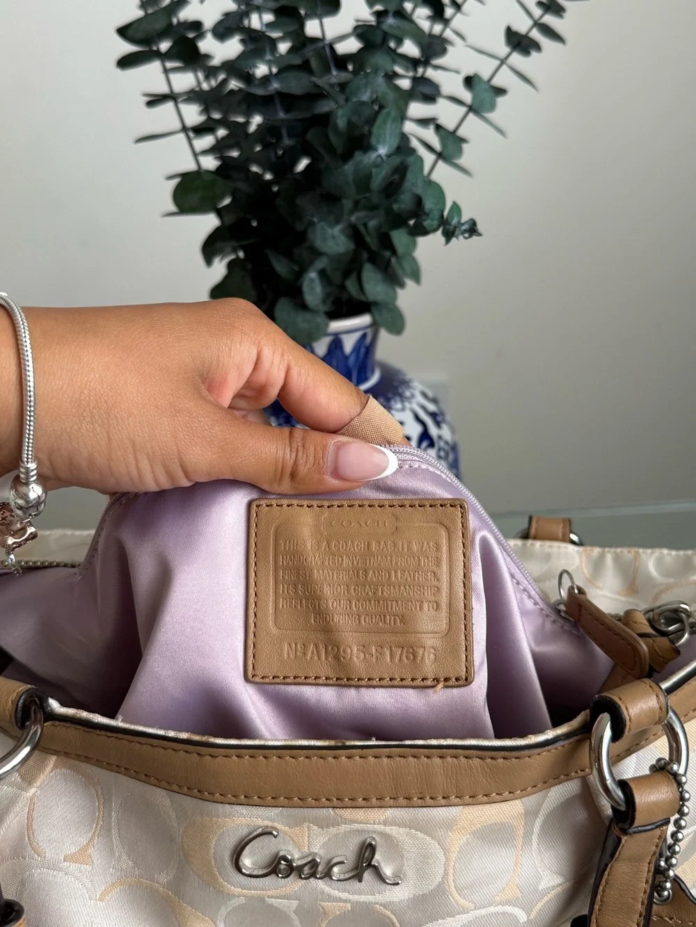 Coach Gallery East/West Jacquard Tote Bag